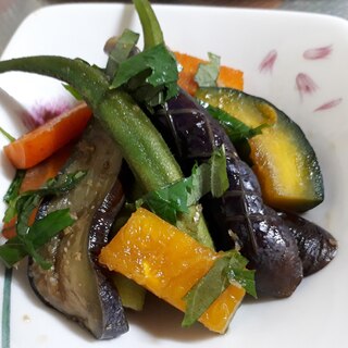 ノンオイル⭐彩り野菜の煮浸し